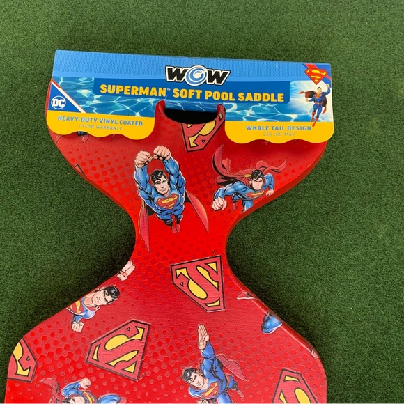 WOW World Of Watersports Superman DC Comics Whale Tail Pool Float Saddle Seat - Picture 2 of 5